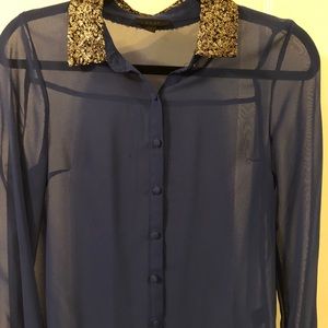 Blue Modern Button Down